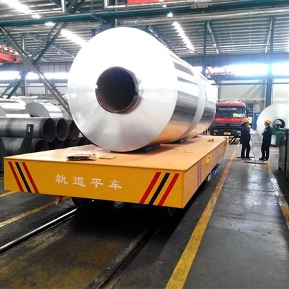 รถเข็นถ่ายโอนรถไฟไฟฟ้าหนักพร้อมใบรับรอง CE 25t Transfer Cart